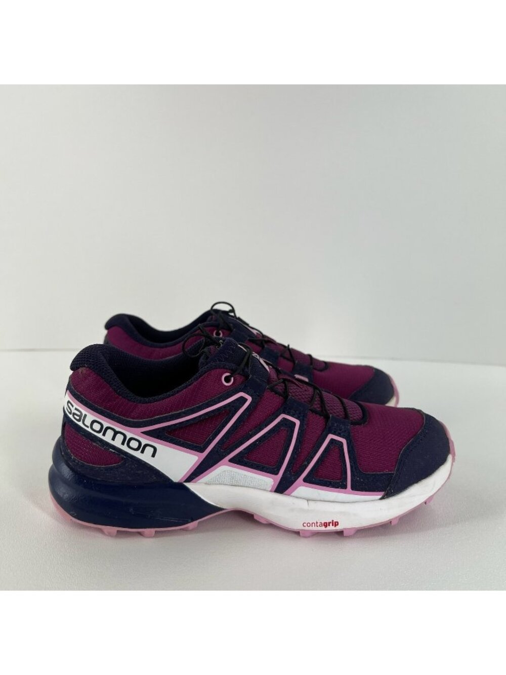 Salomon Speedcross Junior Trail Running Shoes Kids 4 Hiking Quicklace Pink Plum